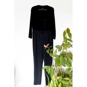 Steven Alan Black Silk Jumpsuit, Size 8